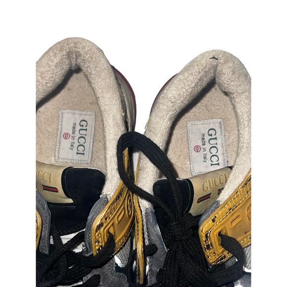 Gucci Ultrapace Low Top Yellow Tejus Men’s Sneakers Size 10.5 main image 7